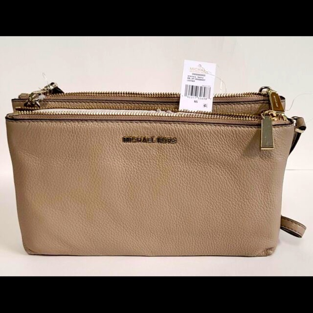 Micheal kors double zip crossbody